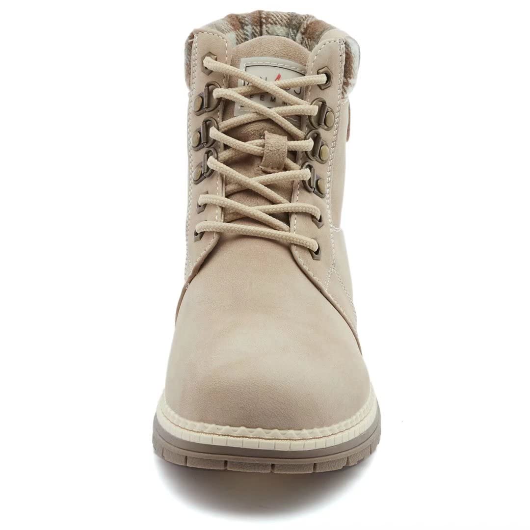 ANJOUFEMME Work Hiking Boots for Women Waterproof - Womens Outdoor Ankle Boots Lightweight Snow Winter Boots for Trekking Walking Camping FNW18-KHAKI-G-6