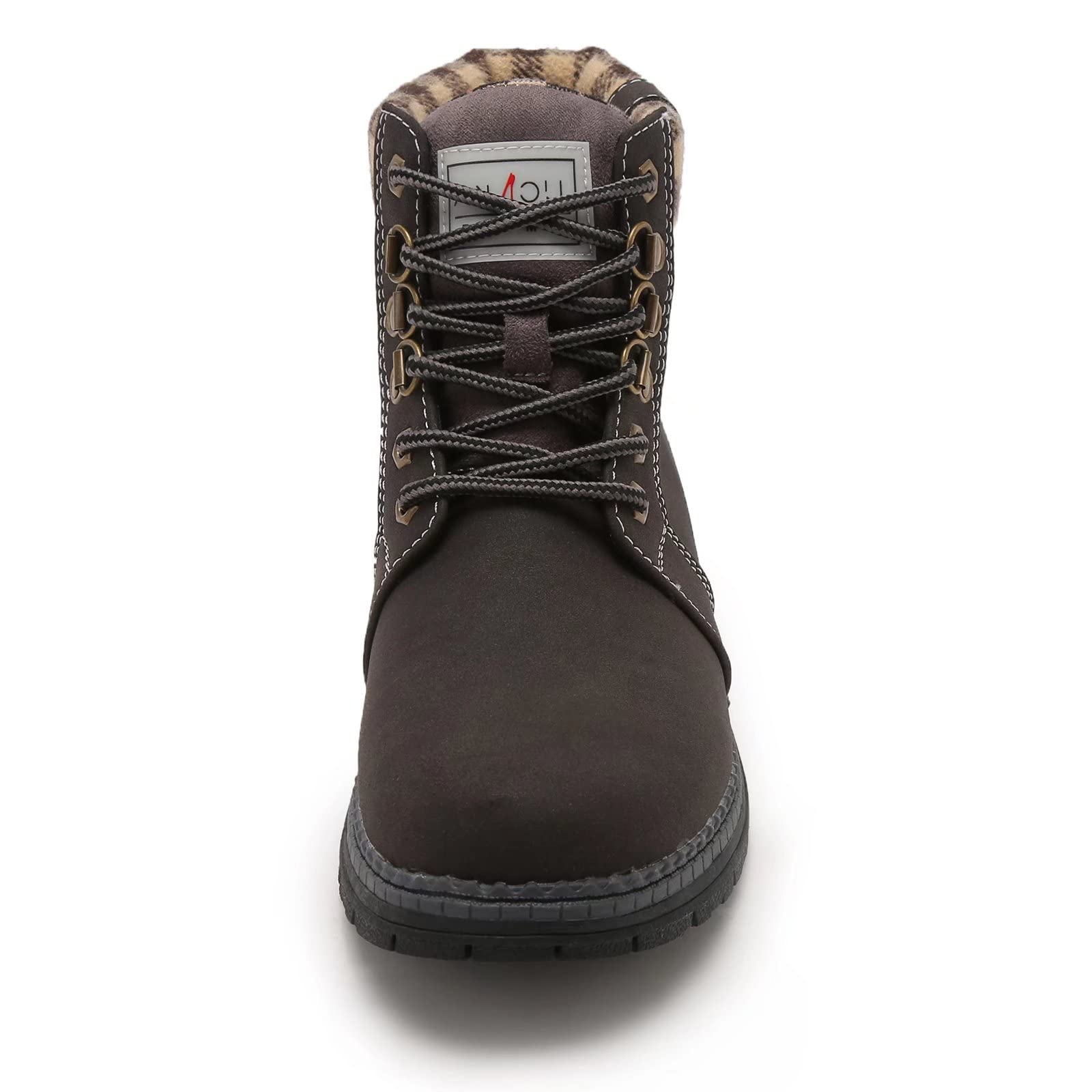 ANJOUFEMME Work Hiking Boots for Women Waterproof - Womens Outdoor Ankle Boots Lightweight Snow Winter Boots for Trekking Walking Camping FNW18-KHAKI-G-6